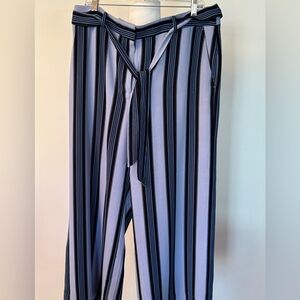 LOFT Black and White Striped Garment